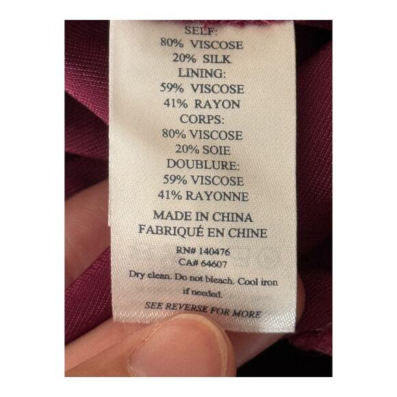 Faherty Dress Naomi Long sleeve velvet red size Large L - Picture 6 of 6